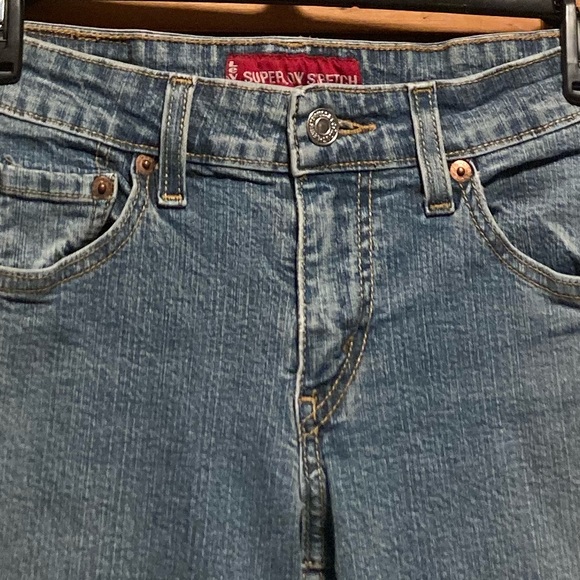 Levi's 518 Blue Superlow Stretch Boot Cut Jeans - Picture 7 of 16